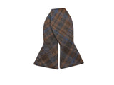 Brown Check Wool Bow Tie - Fine And Dandy