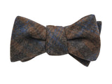 Brown Check Wool Bow Tie - Fine And Dandy