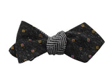 Herringbone & Donegal Patterned Reversible Bow Tie - Fine And Dandy