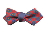 Red Medallion & Striped Reversible Bow Tie - Fine And Dandy