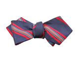 Red Medallion & Striped Reversible Bow Tie - Fine And Dandy