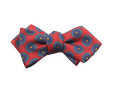 Red Medallion & Striped Reversible Bow Tie - Fine And Dandy