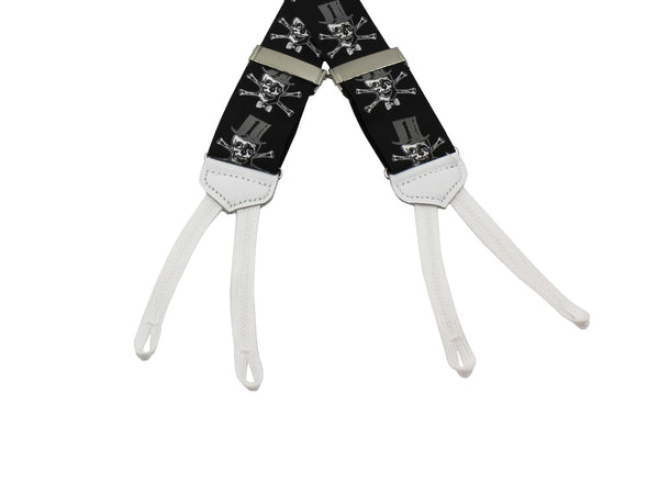 Skull & Crossbone Premium Suspenders - Fine And Dandy