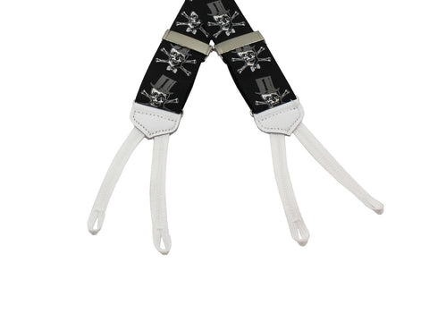 Skull & Crossbone Premium Suspenders - Fine And Dandy