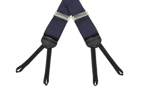 Navy Grosgrain Suspenders - Fine And Dandy