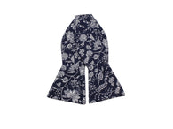 Navy & White Floral Cotton Bow Tie - Fine And Dandy