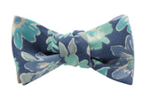 Striped & Floral Reversible Bow Tie - Fine And Dandy