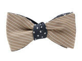 Striped & Polka Dot Reversible Bow Tie - Fine And Dandy