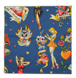 Tattoo Ladies Cotton Pocket Square - Fine And Dandy