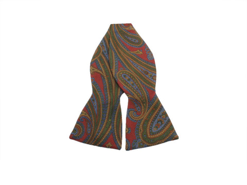 Autumnal Paisley Silk Bow Tie
