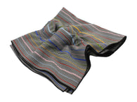 Multi Striped Houndstooth Wool Blanket Scarf - Fine And Dandy