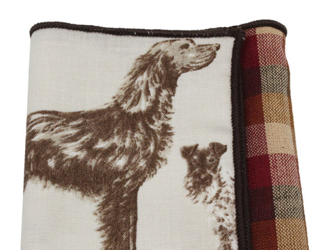 Kennel Club & Check Panelled Pocket Square - Fine And Dandy