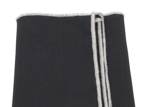 Black Wool Pocket Square - Fine and Dandy