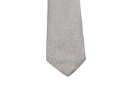 Silver Wavy Silk Tie - Fine And Dandy
