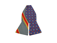 Bold Striped & Florette Reversible Bow Tie - Fine And Dandy