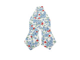 Baby Blue Floral Cotton Bow Tie - Fine And Dandy
