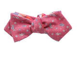 Plaid & Pink Floral Reversible Bow Tie - Fine And Dandy