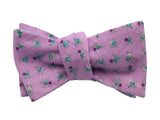 Pastel Striped & Floral Reversible Bow Tie - Fine And Dandy