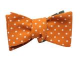 Green & Orange Polka Dot Reversible Bow Tie - Fine And Dandy