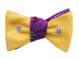 Canary & Purple Crest Reversible Bow Tie - Fine And Dandy